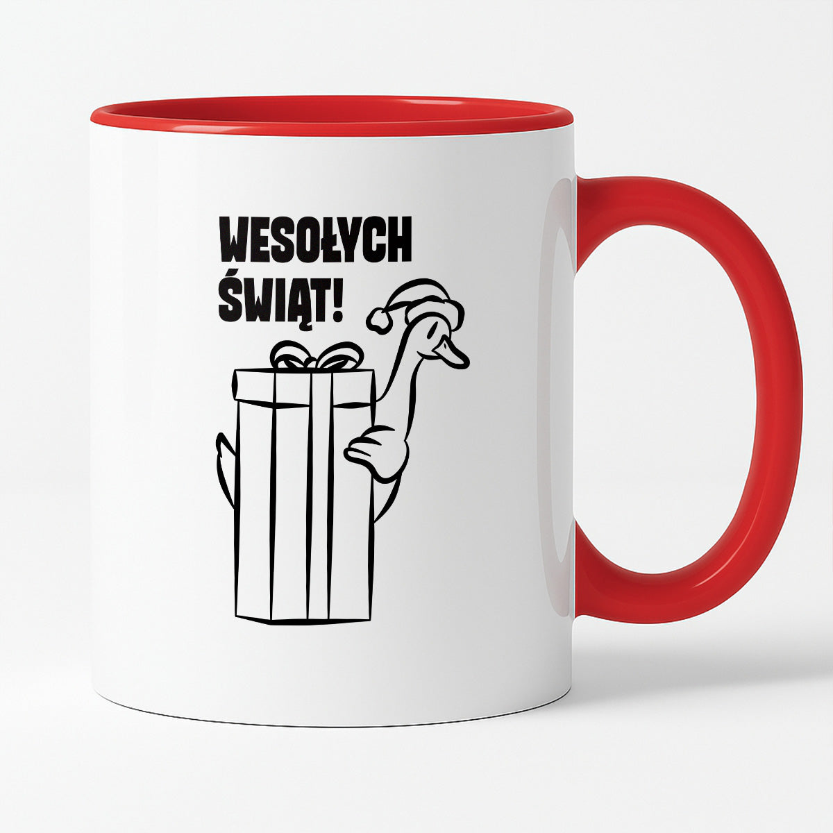 Kubek świąteczny z GĄSKĄ - "WESOŁYCH ŚWIĄT"