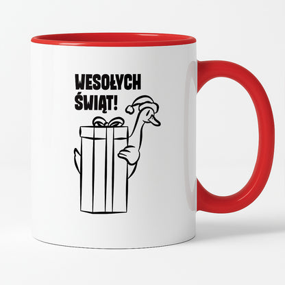 Kubek świąteczny z GĄSKĄ - "WESOŁYCH ŚWIĄT"