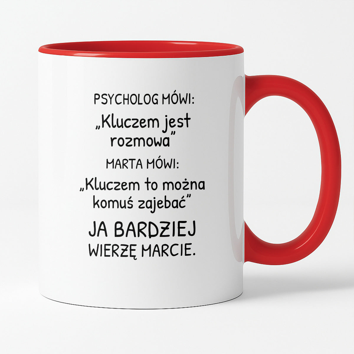 Kubek z nadrukiem - "Psycholog mówi" z IMIENIEM