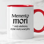 Kubek z nadrukiem "Memento mori - mój ulubiony cytat motywacyjny" v2