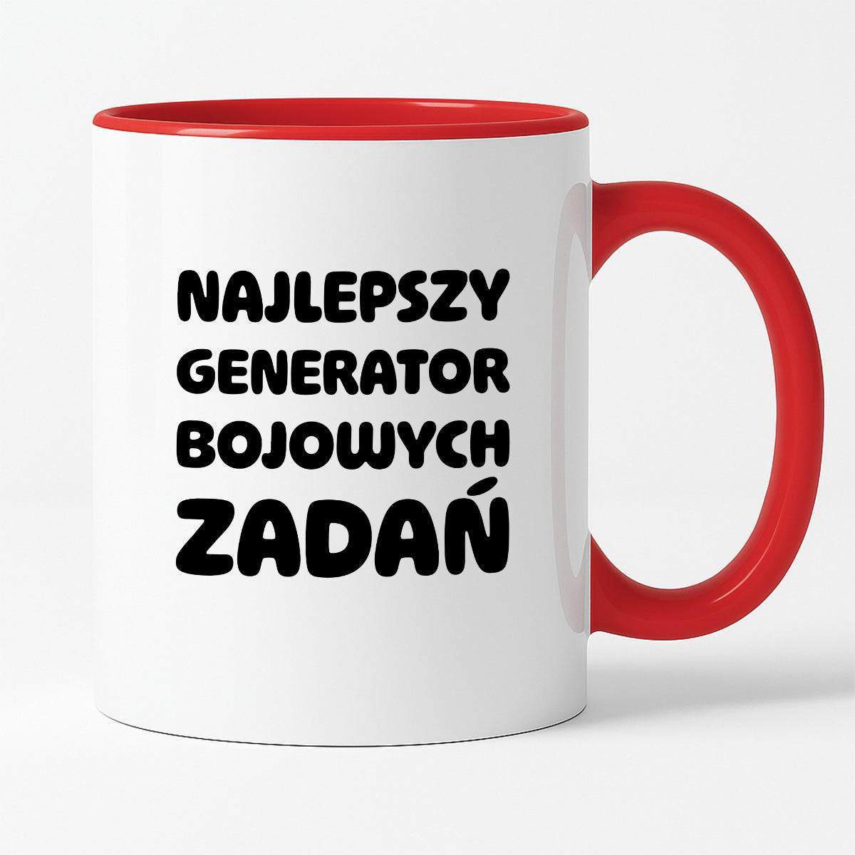 Kubek z nadrukiem - "Najlepszy generator bojowych zadań"