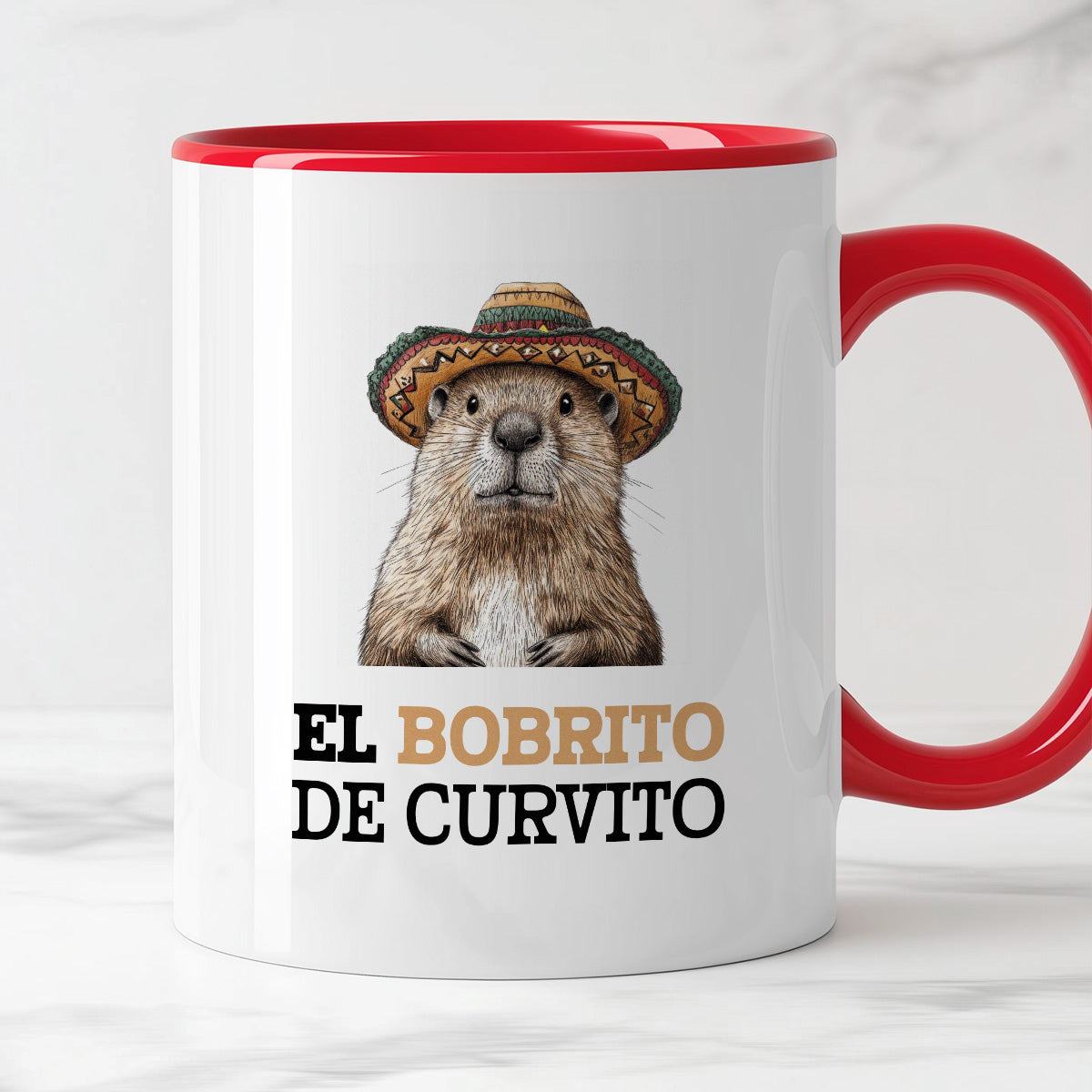 Kubek z nadrukiem "El bobrito de curvito"
