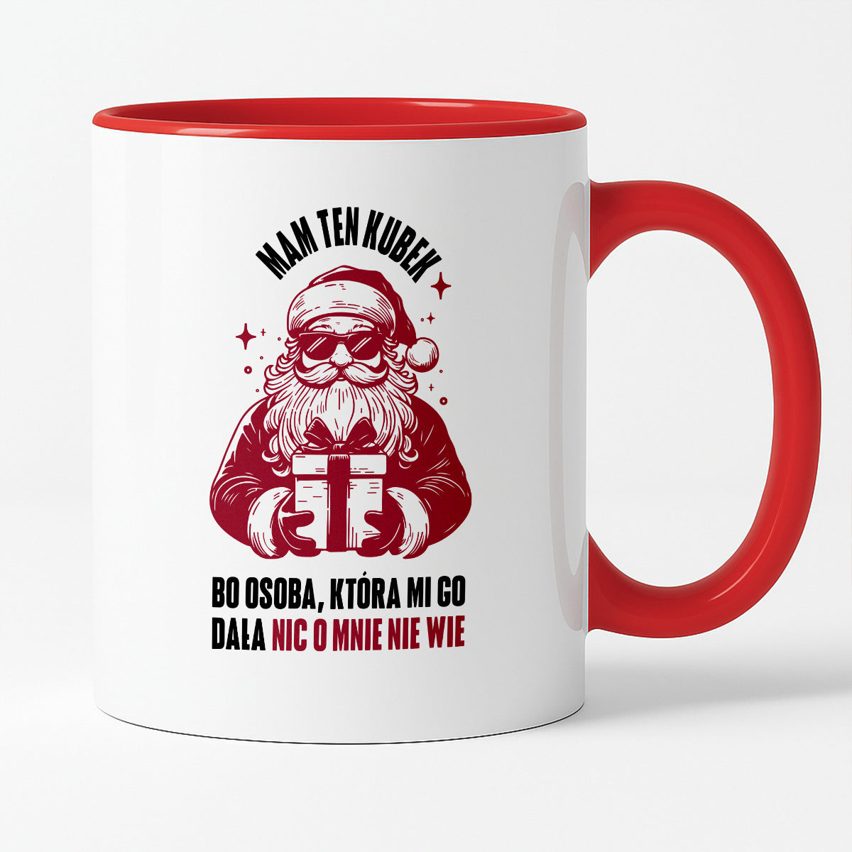 Kubek świąteczny z Mikołajem - "Mam ten kubek, bo osoba, która mi go dała nic o mnie nie wie" MIKOŁAJKI