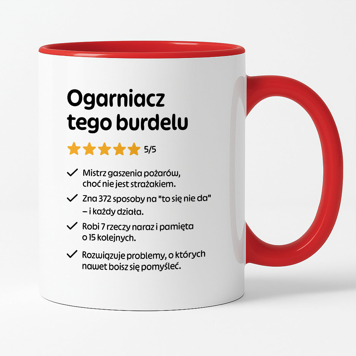 Kubek z nadrukiem "Ogarniacz tego burdelu"