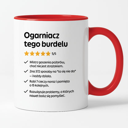 Kubek z nadrukiem "Ogarniacz tego burdelu"