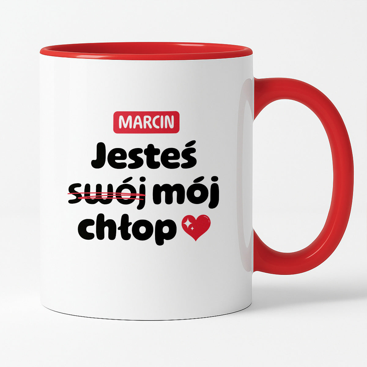 Kubek z IMIENIEM "Jesteś (swój) mój chłop" II