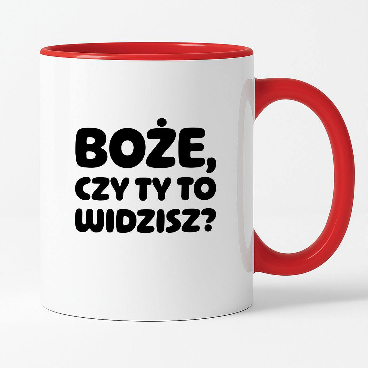 Kubek z nadrukiem "Boże, czy Ty to widzisz?"