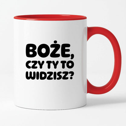 Kubek z nadrukiem "Boże, czy Ty to widzisz?"