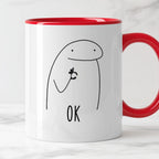 Kubek z nadrukiem "OK"