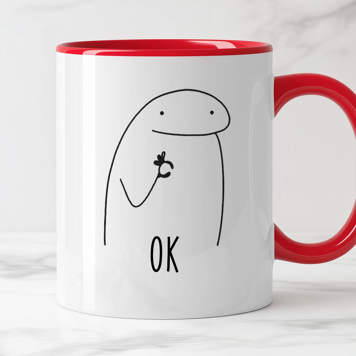 Kubek z nadrukiem "OK"