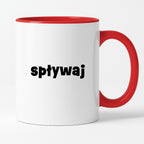 Kubek z nadrukiem "spływaj"