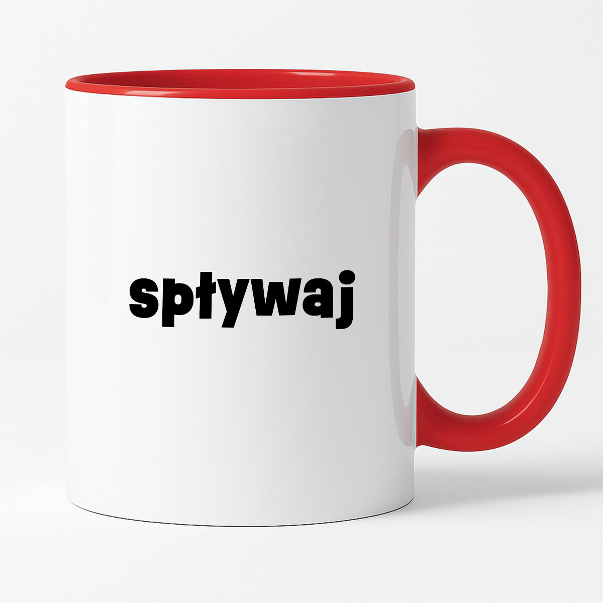 Kubek z nadrukiem "spływaj"