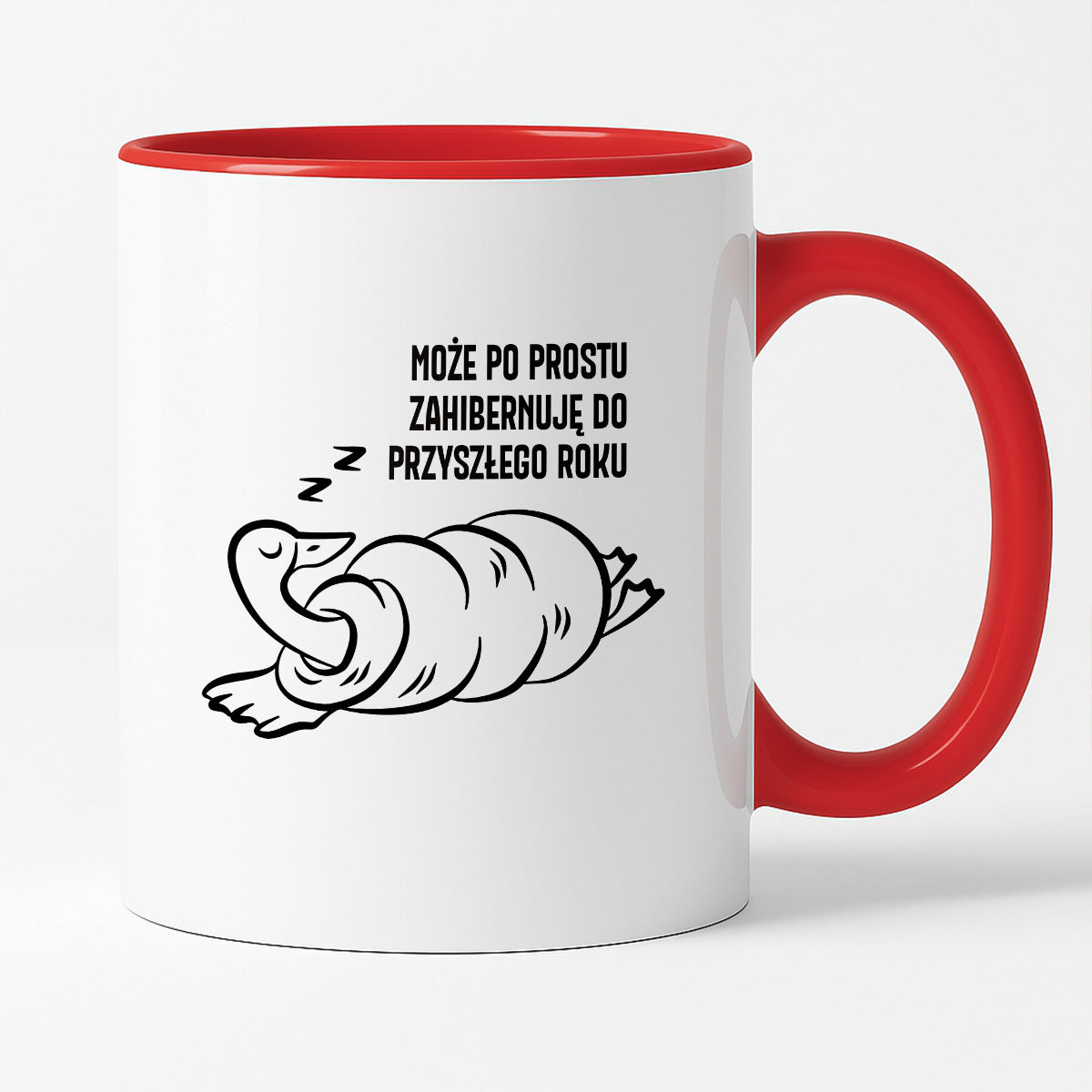 Kubek świąteczny z GĄSKĄ - "MOŻE PO PROSTU ZAHIBERNUJĘ DO PRZYSZŁEGO ROKU"