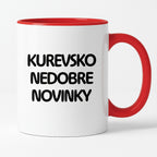 Kubek z nadrukiem - "kurevsko nedobre novinky"