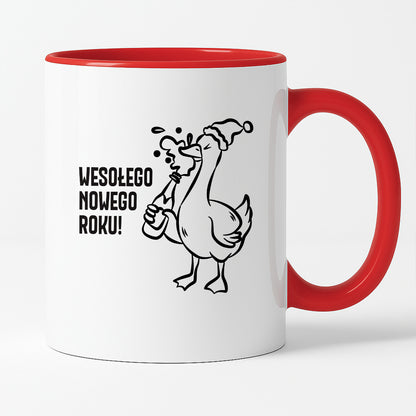 Kubek świąteczny z GĄSKĄ - "WESOŁEGO NOWEGO ROKU"