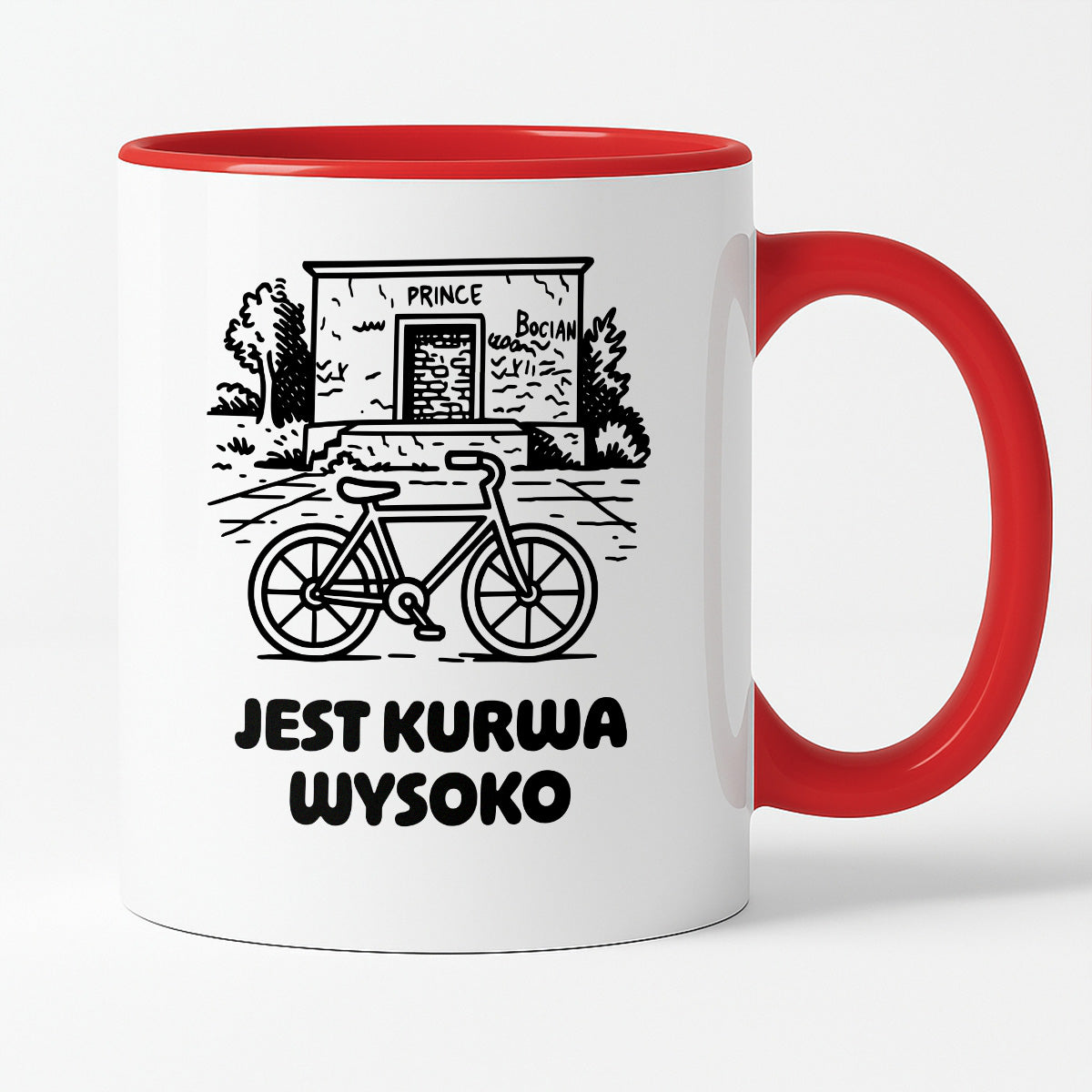 Kubek z nadrukiem - HITY POLSKIEGO INTERNETU - PAWEŁ JUMPER - "Jest kurwa wysoko"
