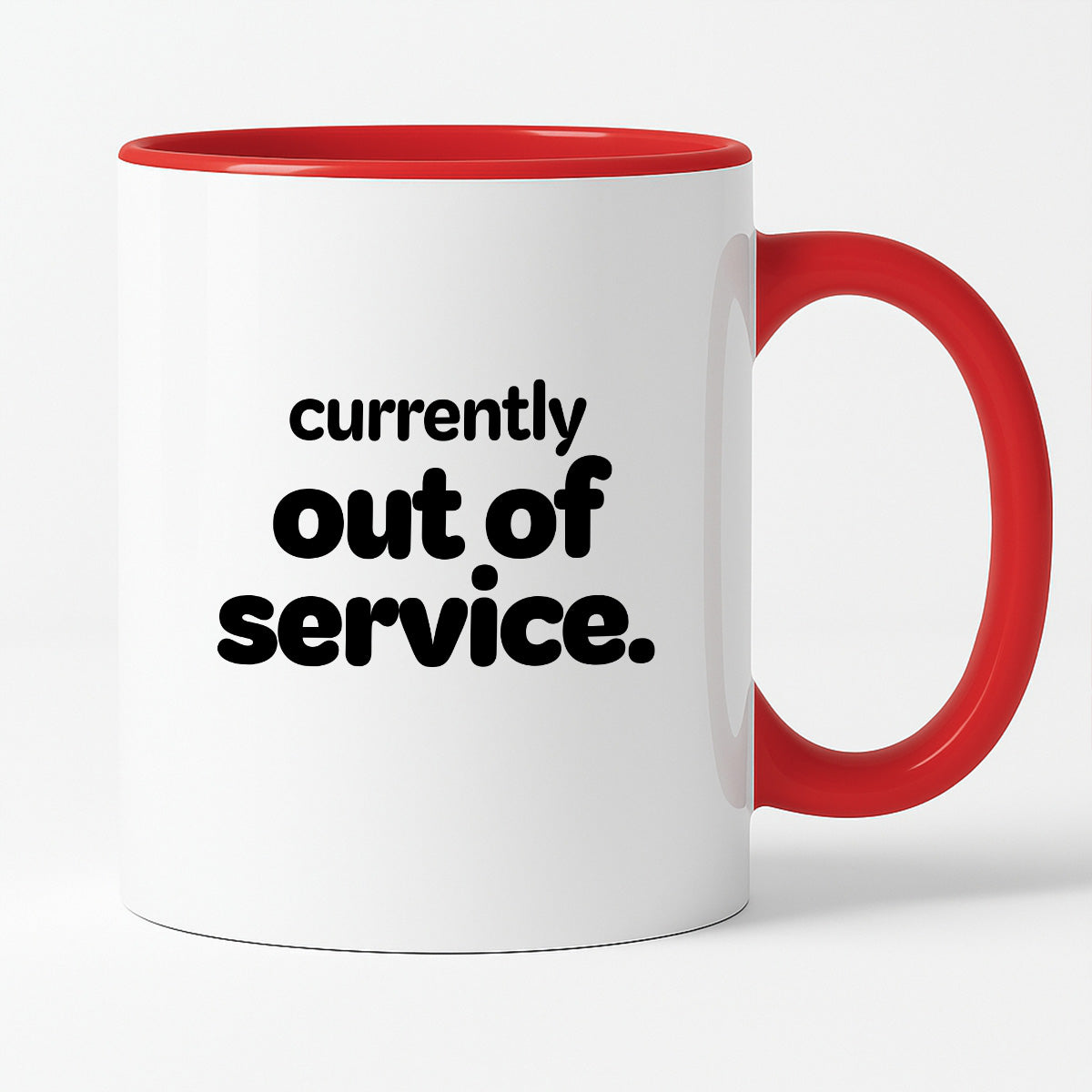 Kubek z nadrukiem - "currently out of service"