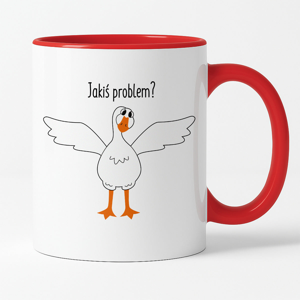 Kubek z nadrukiem - "Jakiś problem?" GĄSKA