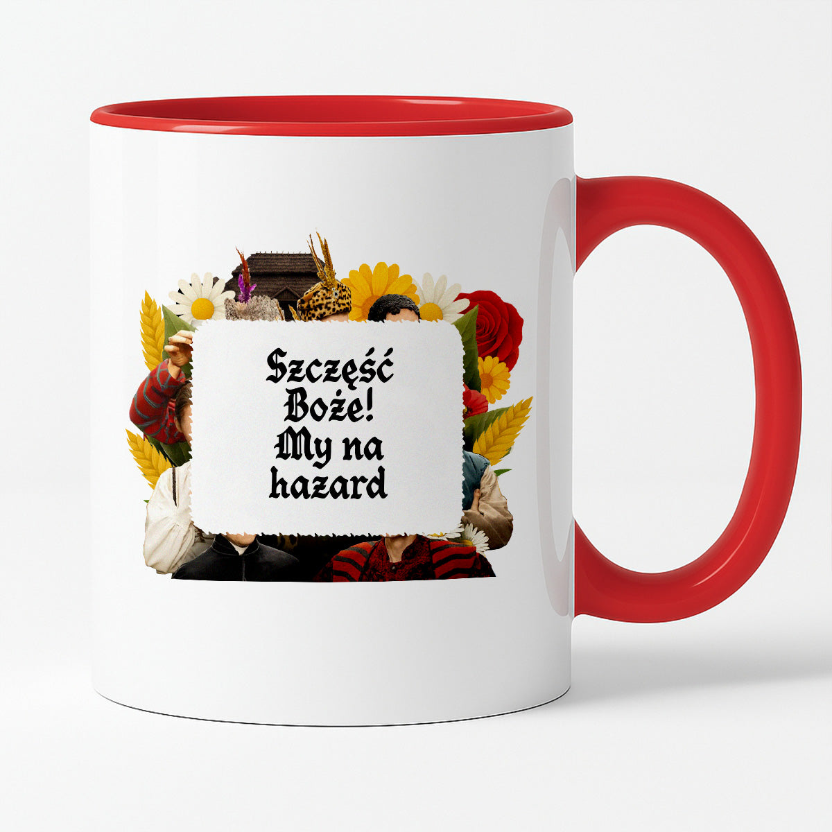 Kubek z nadrukiem "Szczęść Boże! My na hazard" NOWE 1670