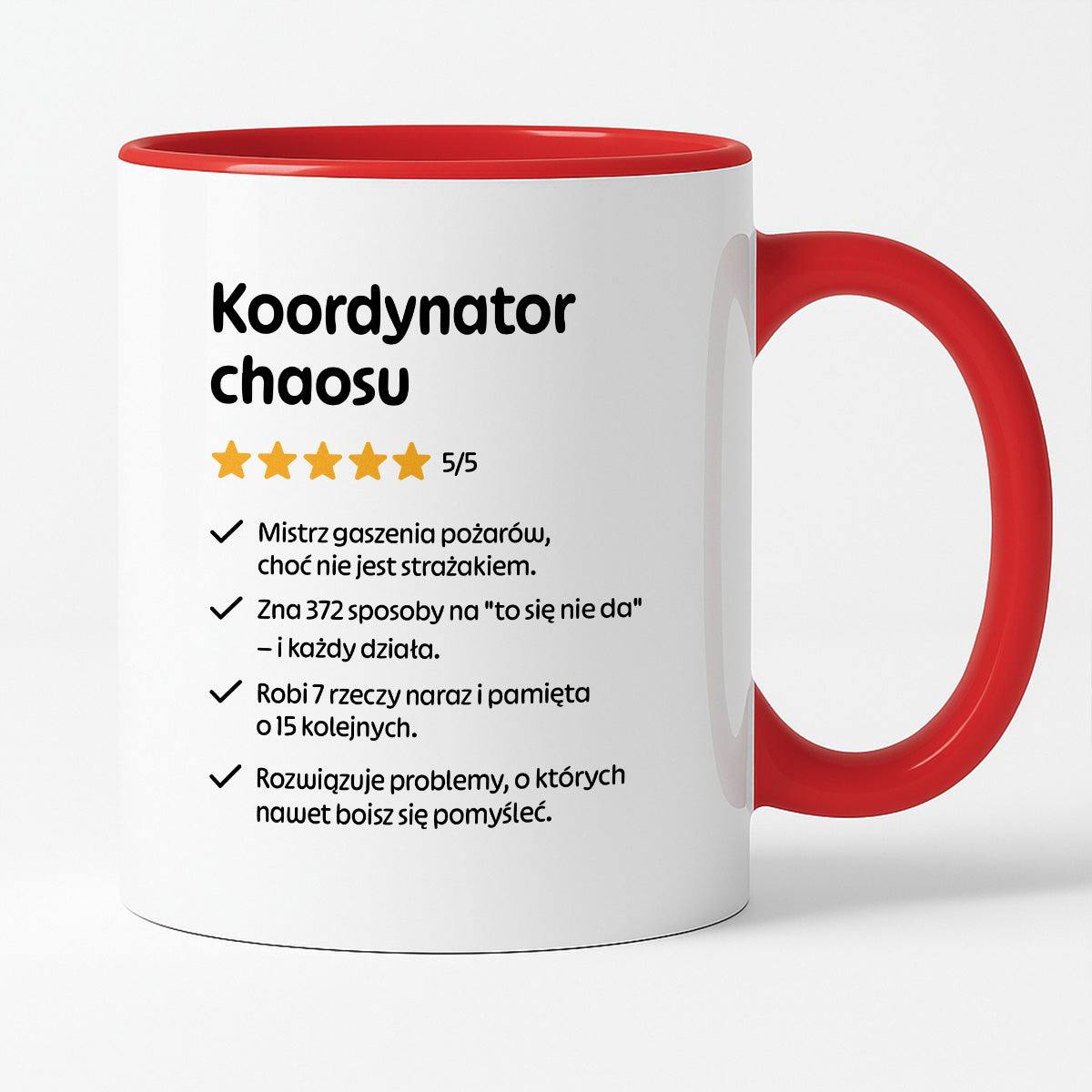 Kubek z nadrukiem "Koordynator chaosu"