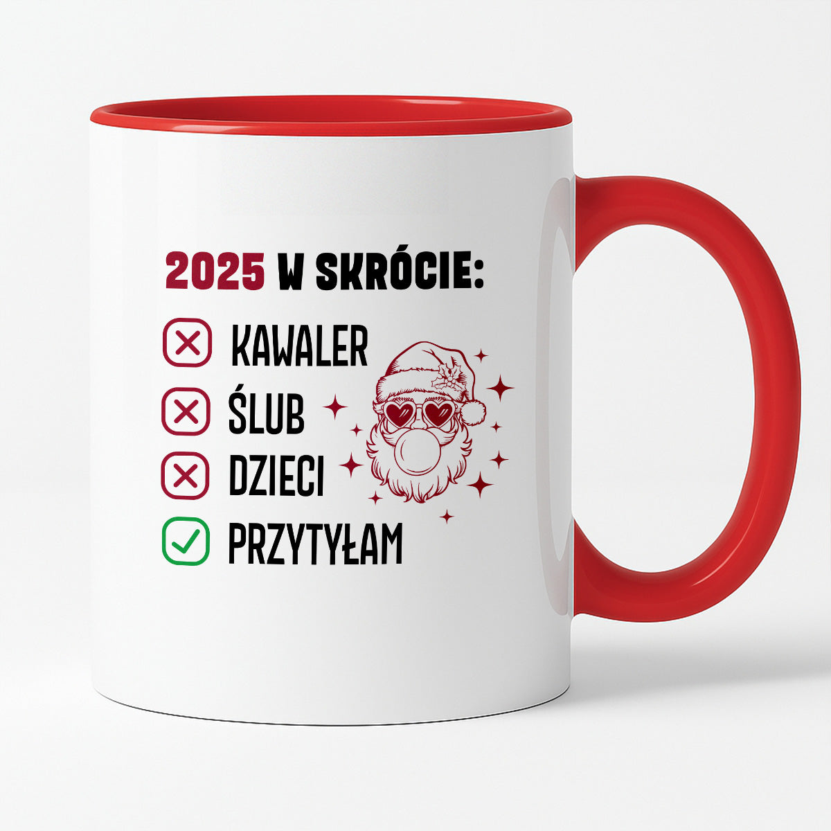 Kubek świąteczny z Mikołajem "2025 w skrócie" I
