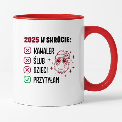 Kubek świąteczny z Mikołajem "2025 w skrócie" I