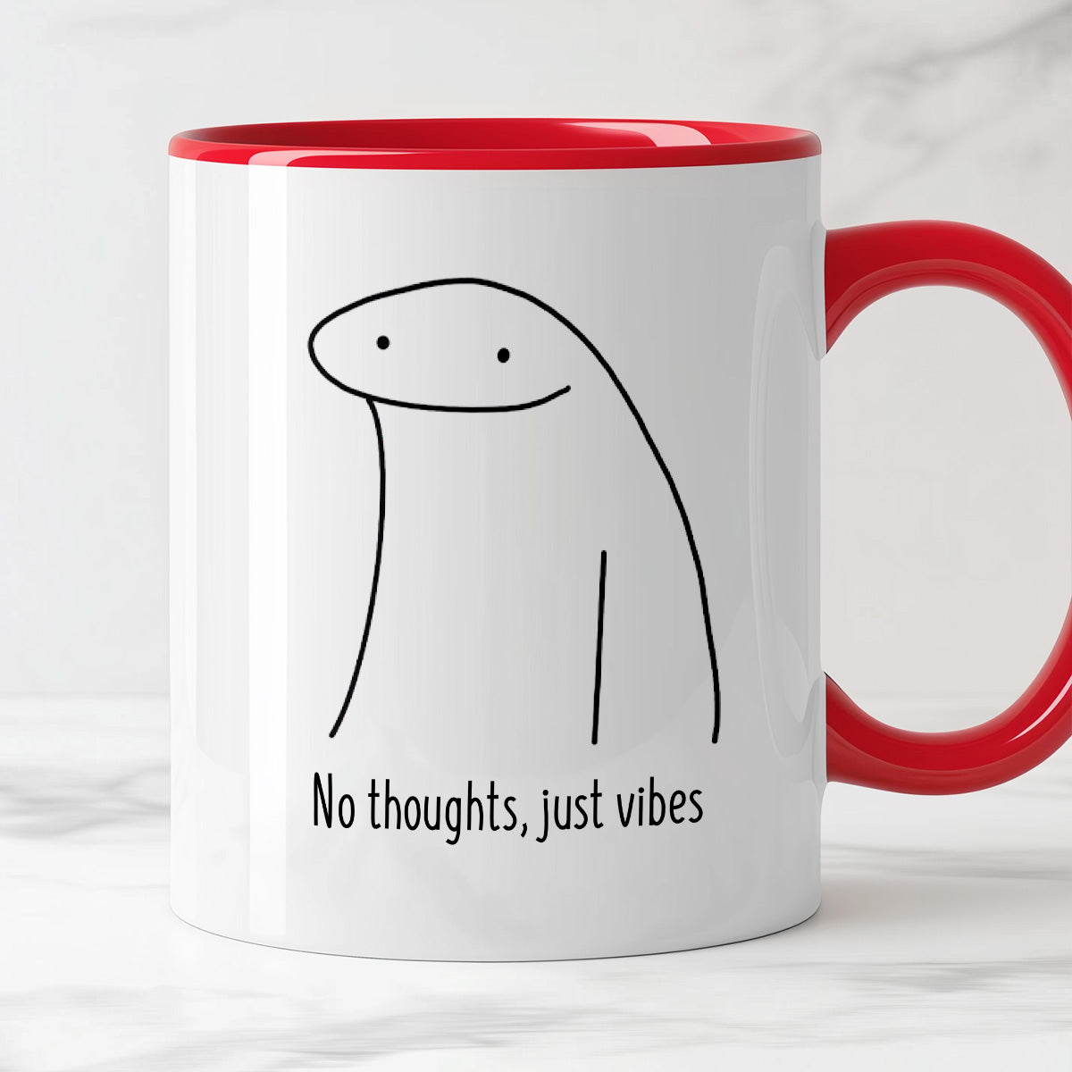 Kubek z nadrukiem "No thoughts, just vibes"