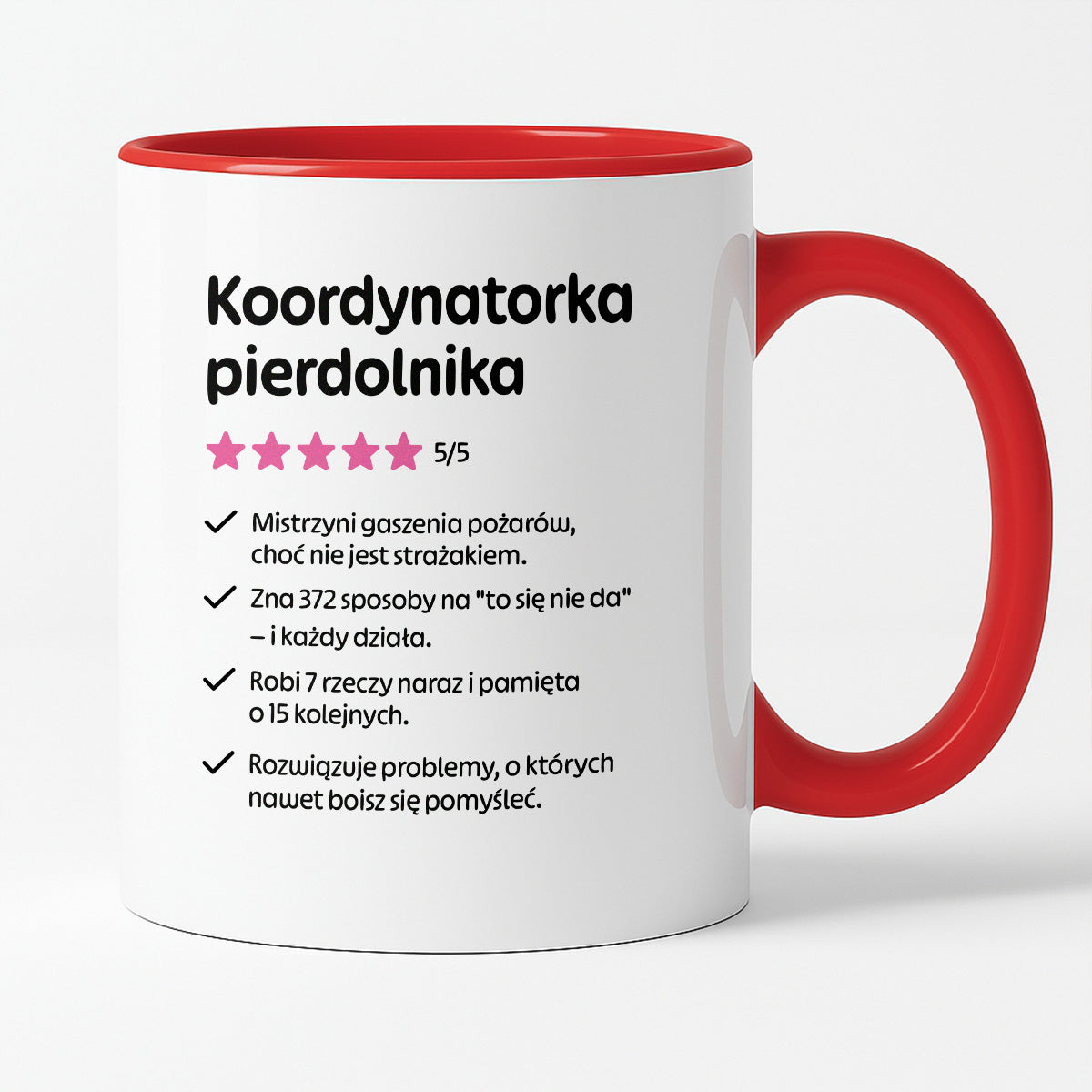 Kubek z nadrukiem "Koordynatorka pierdolnika"