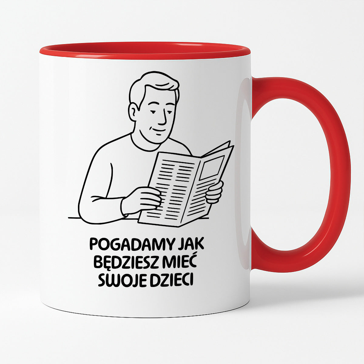 Kubek z nadrukiem "Pogadamy jak będziesz mieć swoje dzieci" - Cytaty TATY - DZIEŃ TATY