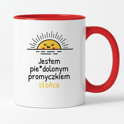Kubek z nadrukiem - "Jestem pie*dolonym promyczkiem słonca"