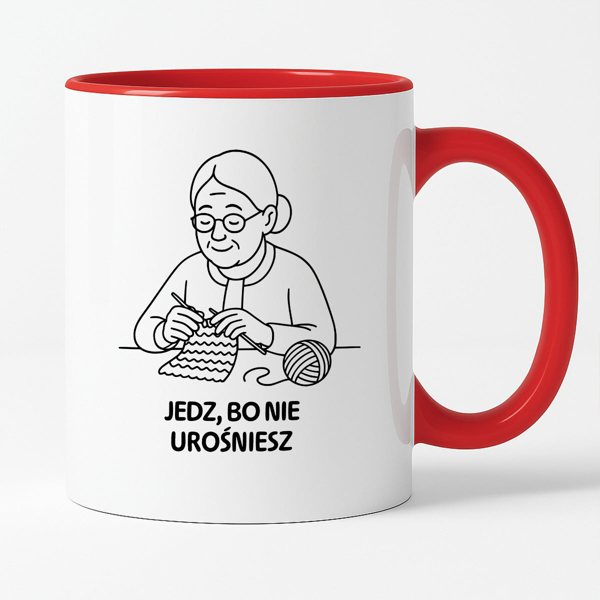 Kubek dla Babci / Dziadka - "Jedz, bo nie urośniesz"