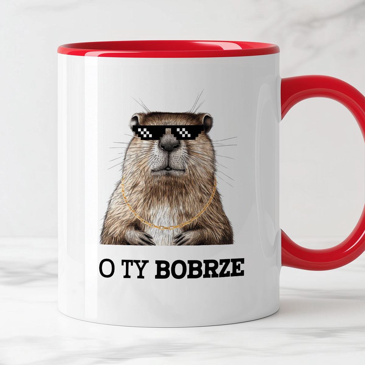 Kubek z nadrukiem "O Ty bobrze"