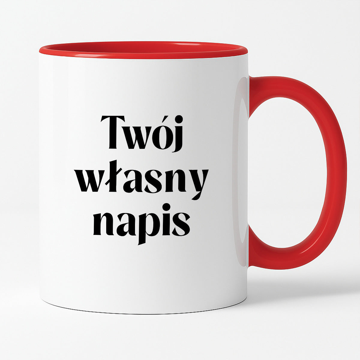 Kubek spersonalizowany z własnym napisem I
