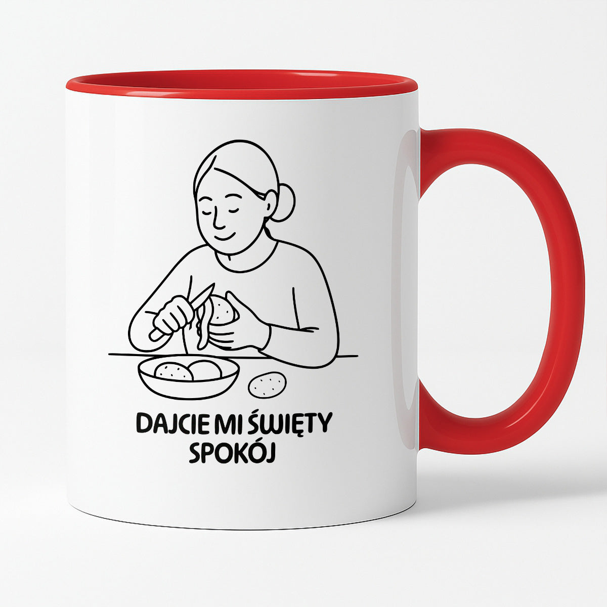 Kubek z nadrukiem "Dajcie mi święty spokój" - Cytaty MAMY - DZIEŃ MAMY