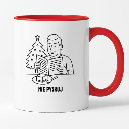 Kubek świąteczny z cytatem TATY - "Nie pyskuj"