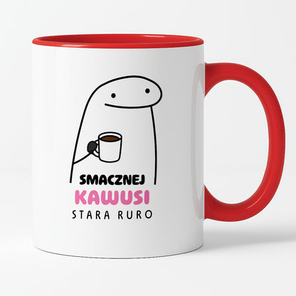 Kubek z nadrukiem - "Smacznej kawusi Stara Ruro" II