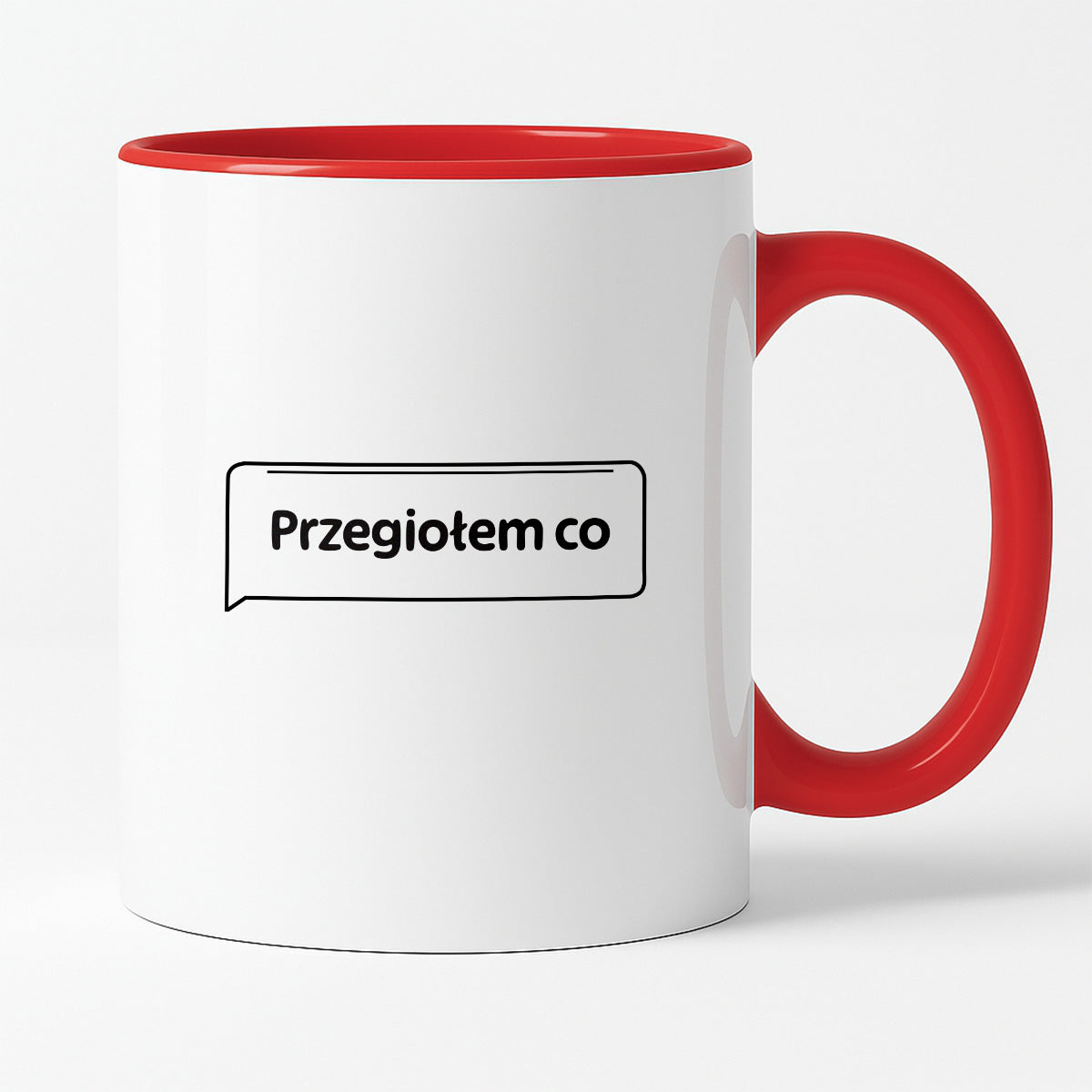 Kubek z nadrukiem - MEM -  "Przegiołem co"