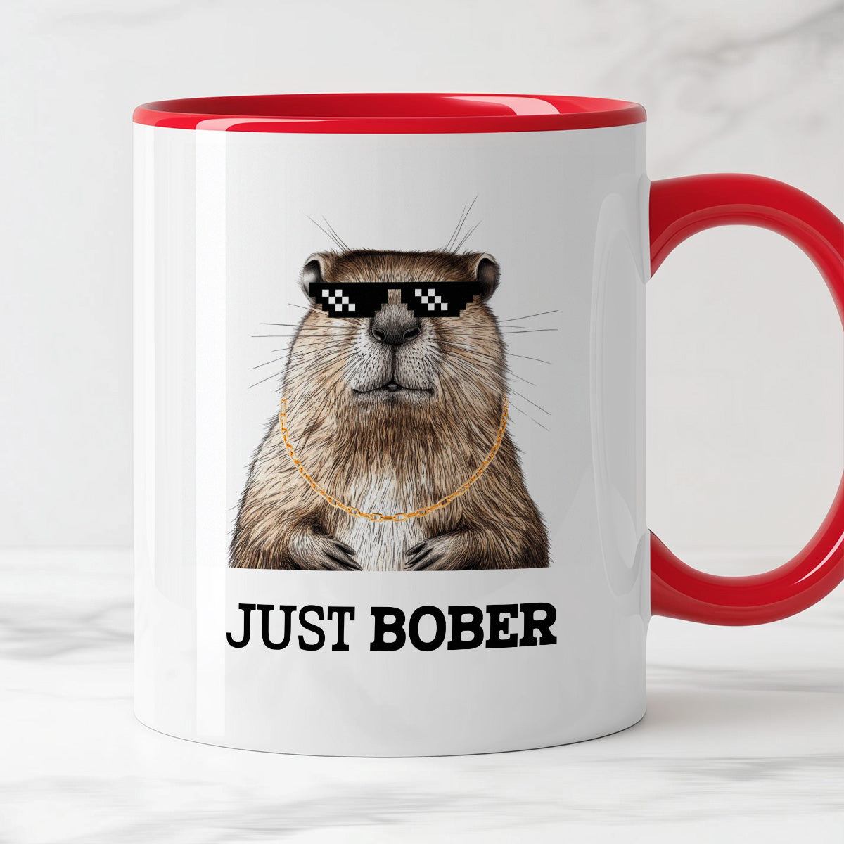Kubek z nadrukiem "Just bober"