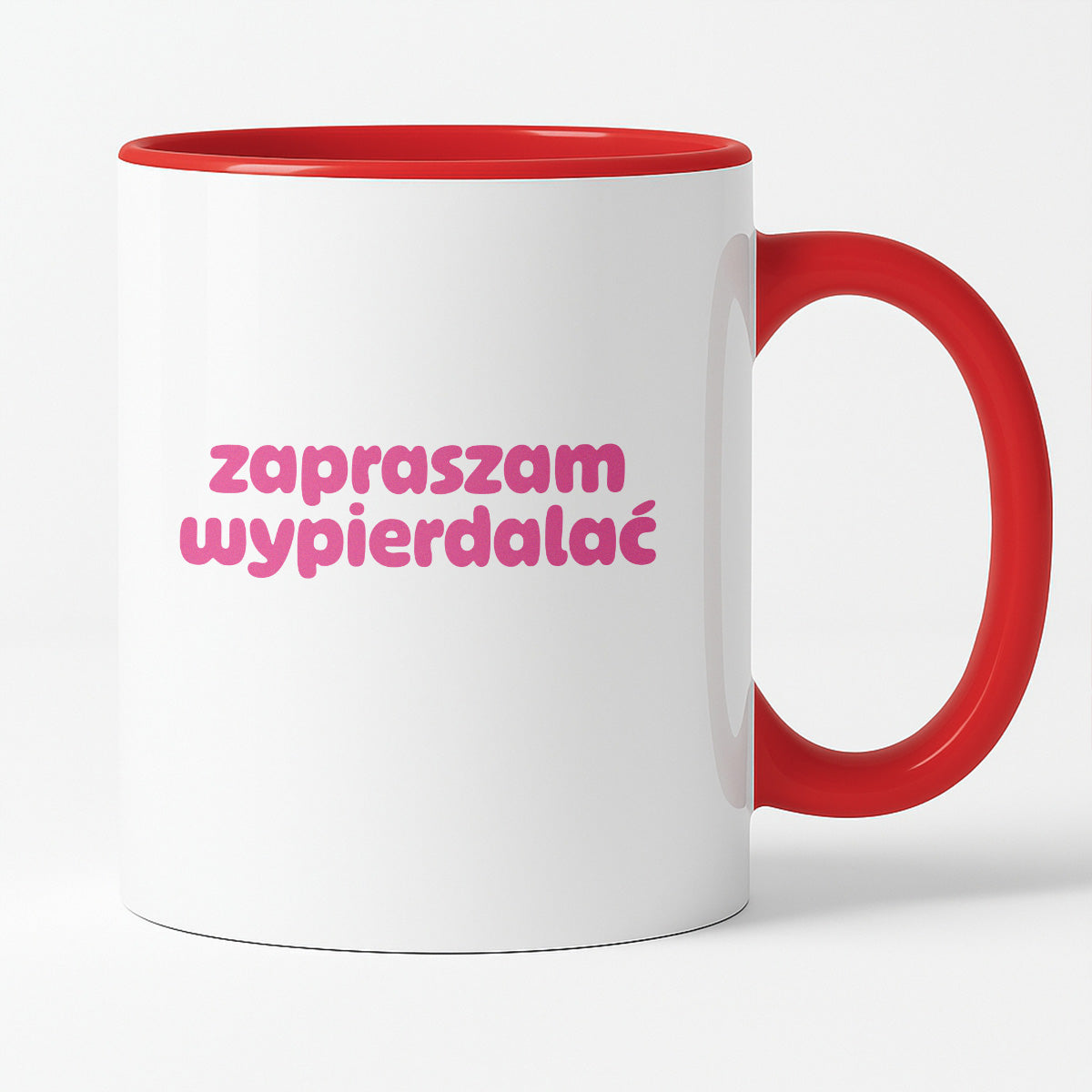 Kubek z nadrukiem "zapraszam wypierdalać" v2