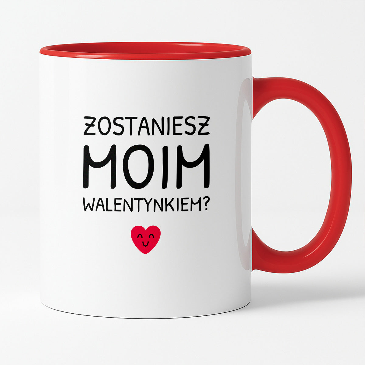 Kubek z nadrukiem - "Zostaniesz moim Walentynkiem?"