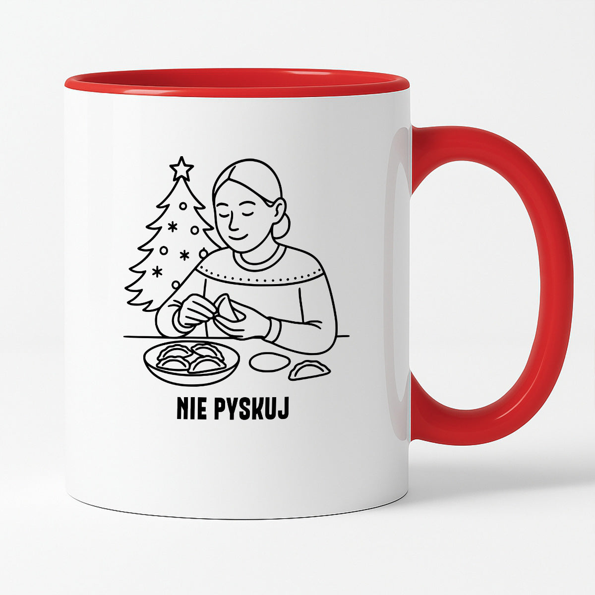 Kubek świąteczny z cytatem MAMY - "Nie pyskuj"