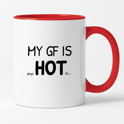 Kubek z nadrukiem - "MY GF IS psycHOTic..."