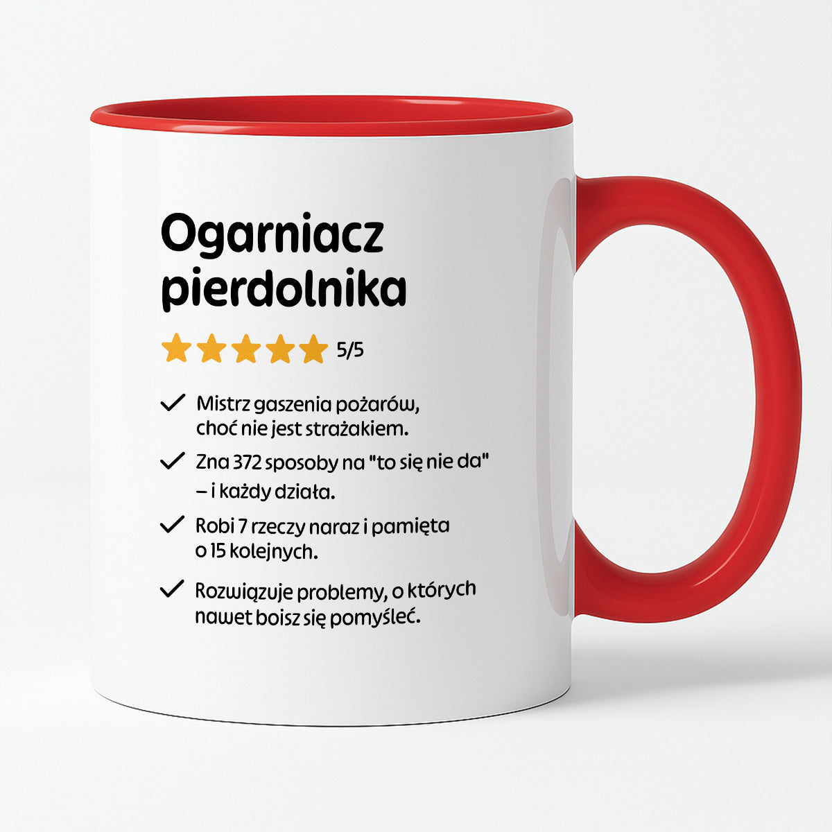 Kubek z nadrukiem "Ogarniacz pierdolnika"