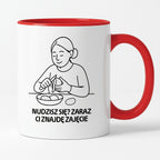 Kubek z nadrukiem "Nudzisz się? Zaraz Ci znajdę zajęcie" - Cytaty MAMY - DZIEŃ MAMY