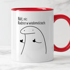 Kubek z nadrukiem "Nikt, nic: Rodzice w wiadomościach:"