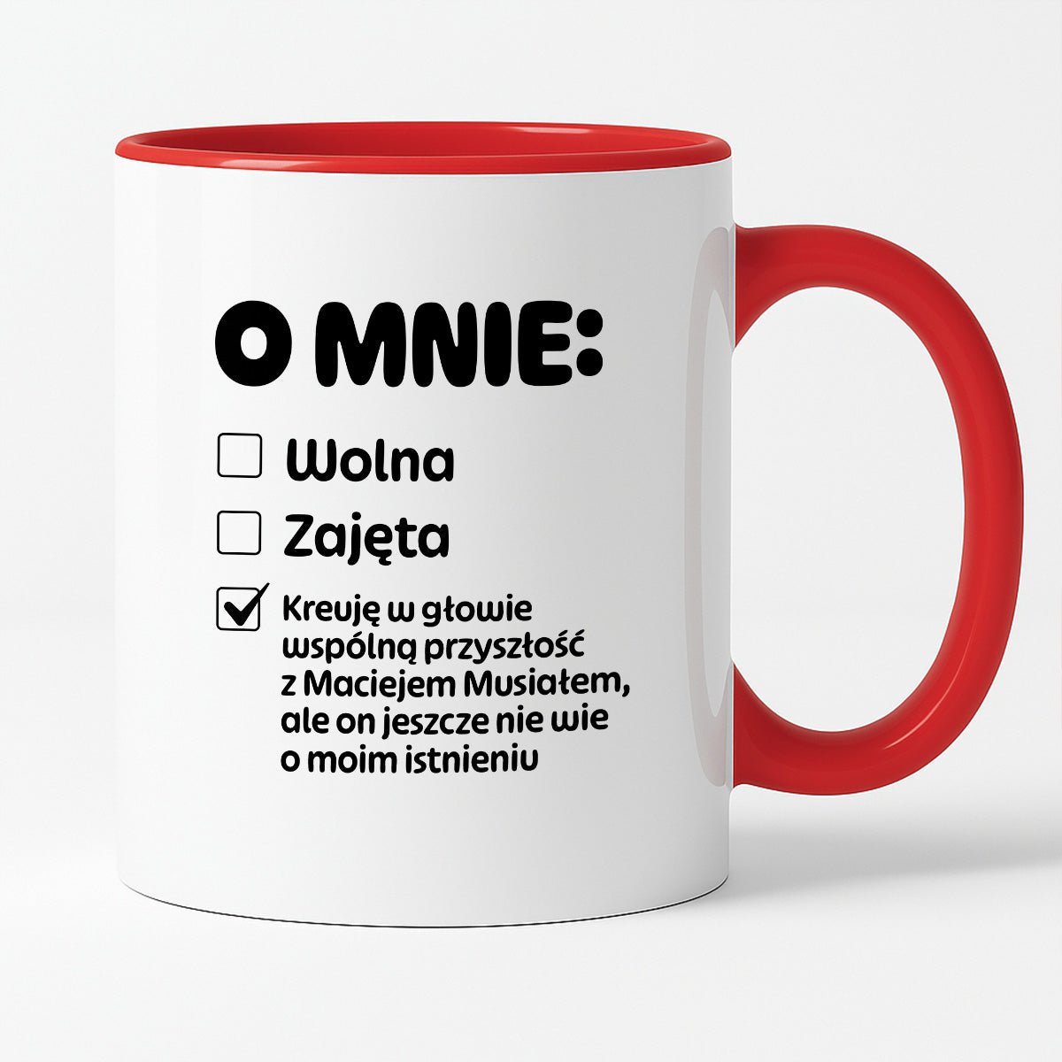 Kubek z nadrukiem "Mój status"