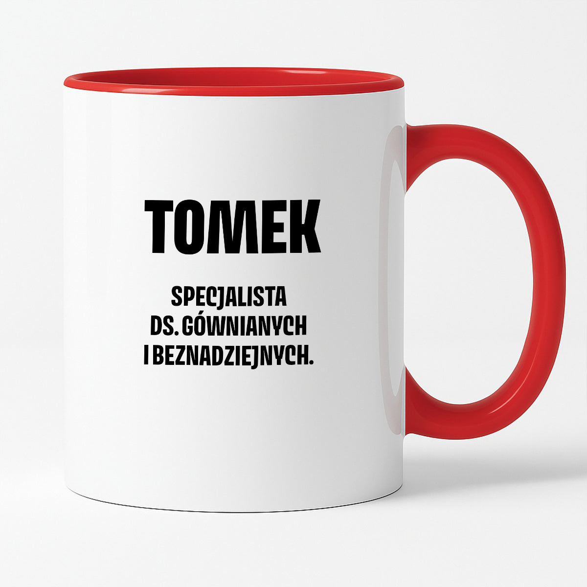 Kubek z IMIENIEM - "Specjalista ds. gównianych i beznadziejnych"