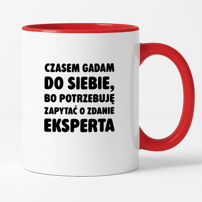 Kubek z nadrukiem - "Czasem gadam do siebie"