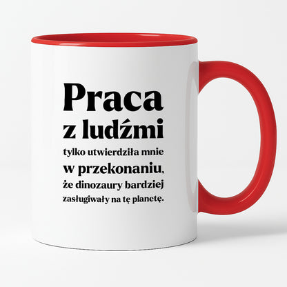 Kubek z nadrukiem - "PRACA Z LUDŹMI"