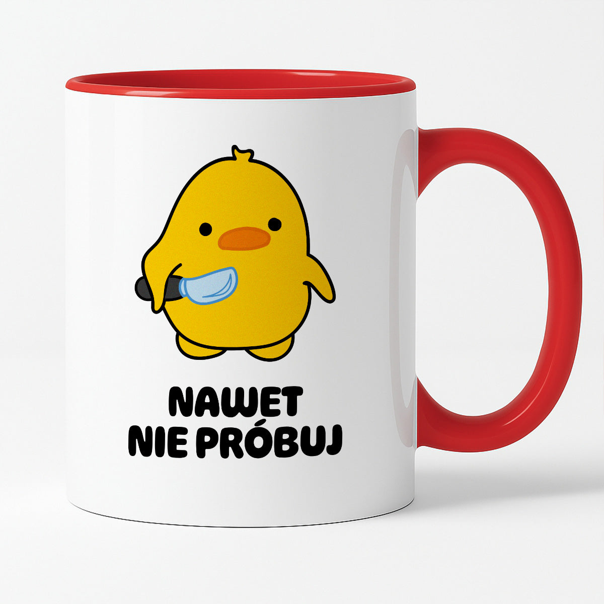 Kubek z nadrukiem - "Nawet nie próbuj"